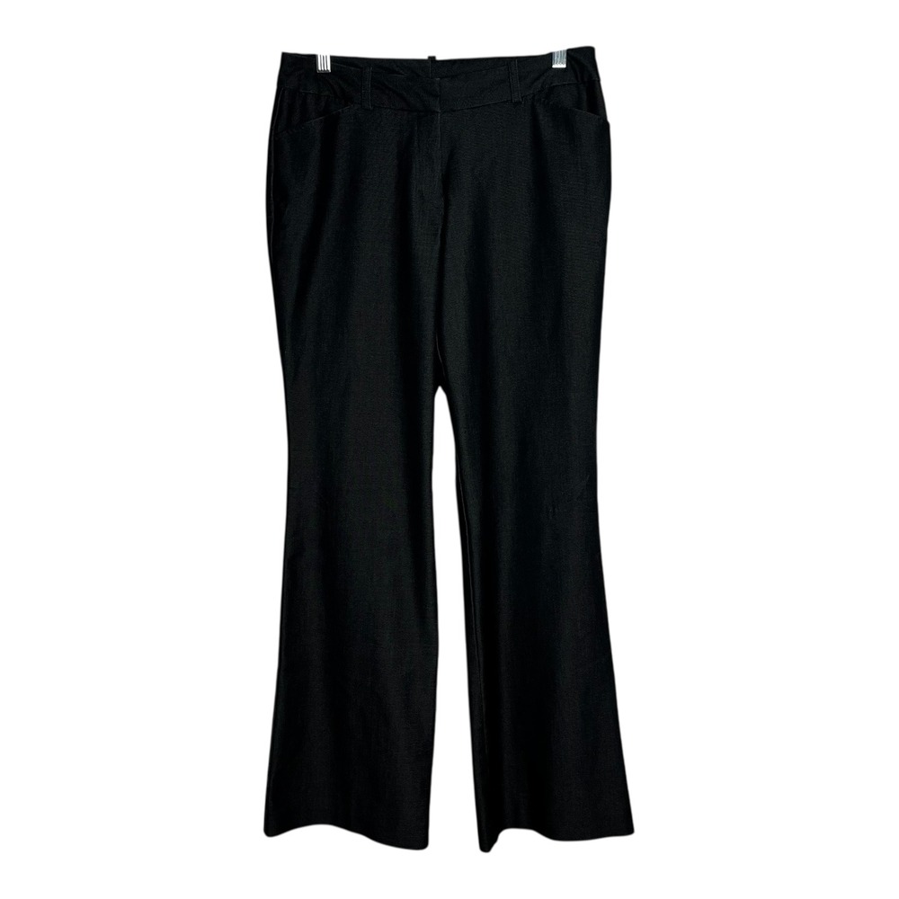 Worthington Modern Fit Black Dress Pants Women Size 6 Flared Leg Career‎